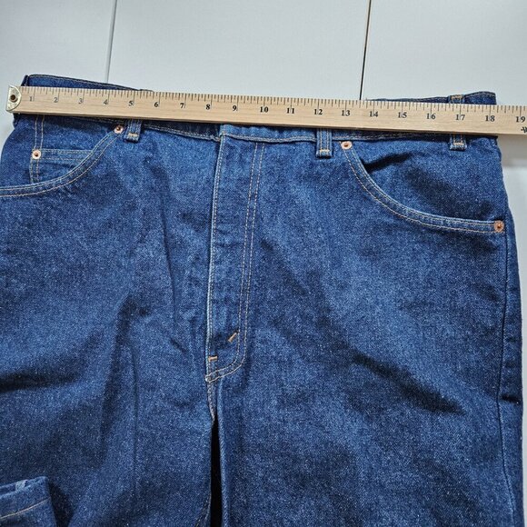 Levi's 619 VTG Jeans Mens 38x30 (27) Dark Blue Orange Tab Straight Rigid Denim - Picture 3 of 16